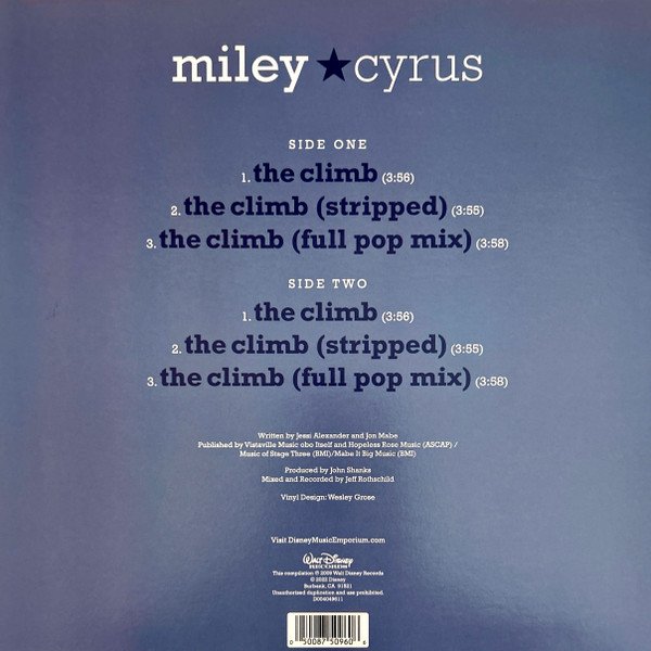 Miley Cyrus - The Climb (Limited Edition, Blue Opaque)