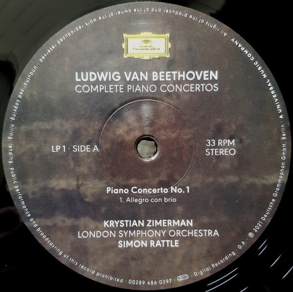 Krystian Zimerman, Simon Rattle, London Symphony Orchestra - Ludwig van Beethoven: Complete Piano Concertos (5 x LP, Box)