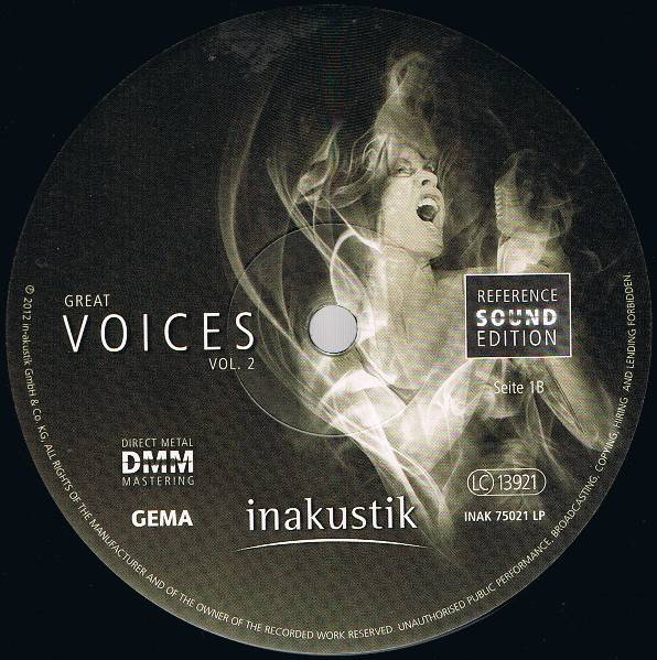 Voice edition. In-Akustik reference Sound Edition.. Mystic Voices Vol. 2. Пластинки референс. Direct Metal Mastering.
